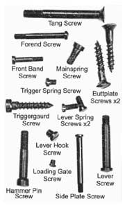 1866 Carbine Cimarron Complete Screw Set