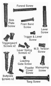 1873 Carbine Cimarron Complete Screw Set