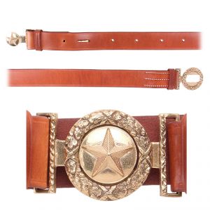 Garrison Star Military Belt Brown