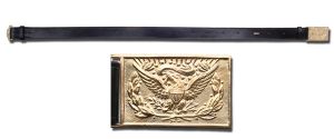 U.S. Belt W/ Officers Plate Black