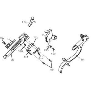 High Wall Double Set Trigger Parts - Uberti